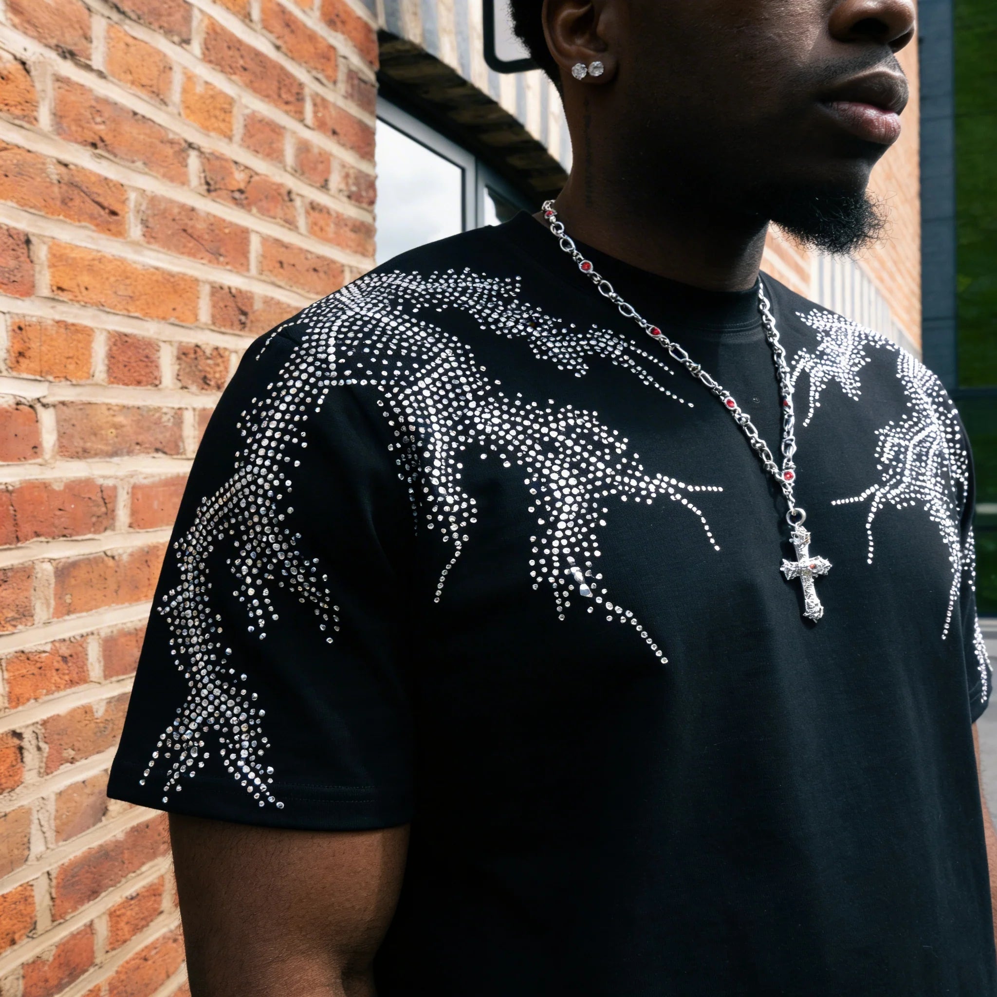 Rhinestone Lightning Tee