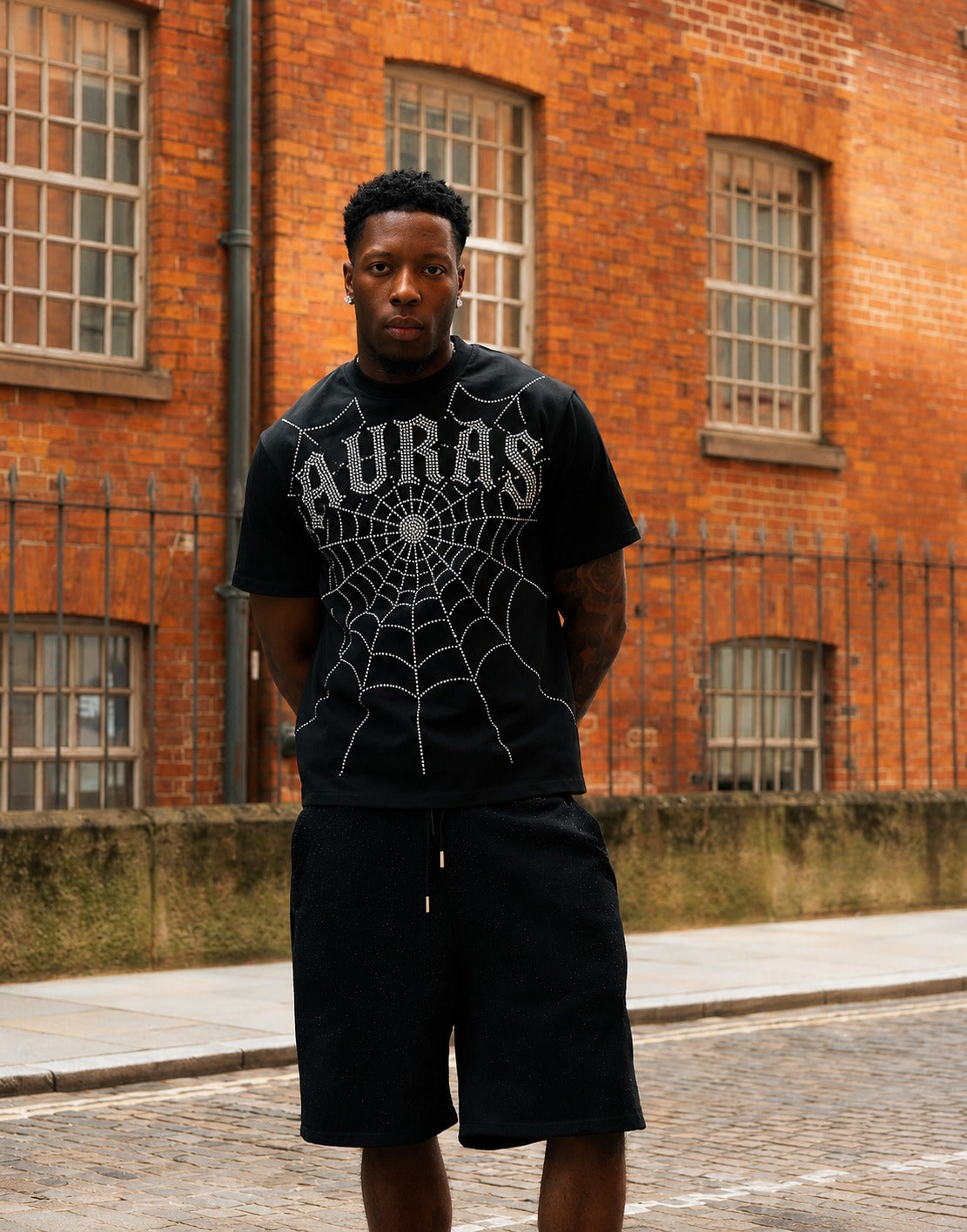 AURAS Rhinestone Web Tee
